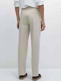 100% cotton slim fit trousers