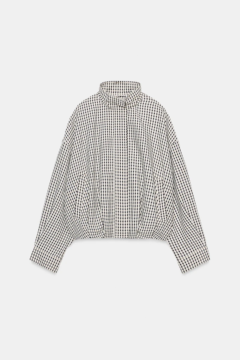 PLAID BOMBER JACKET