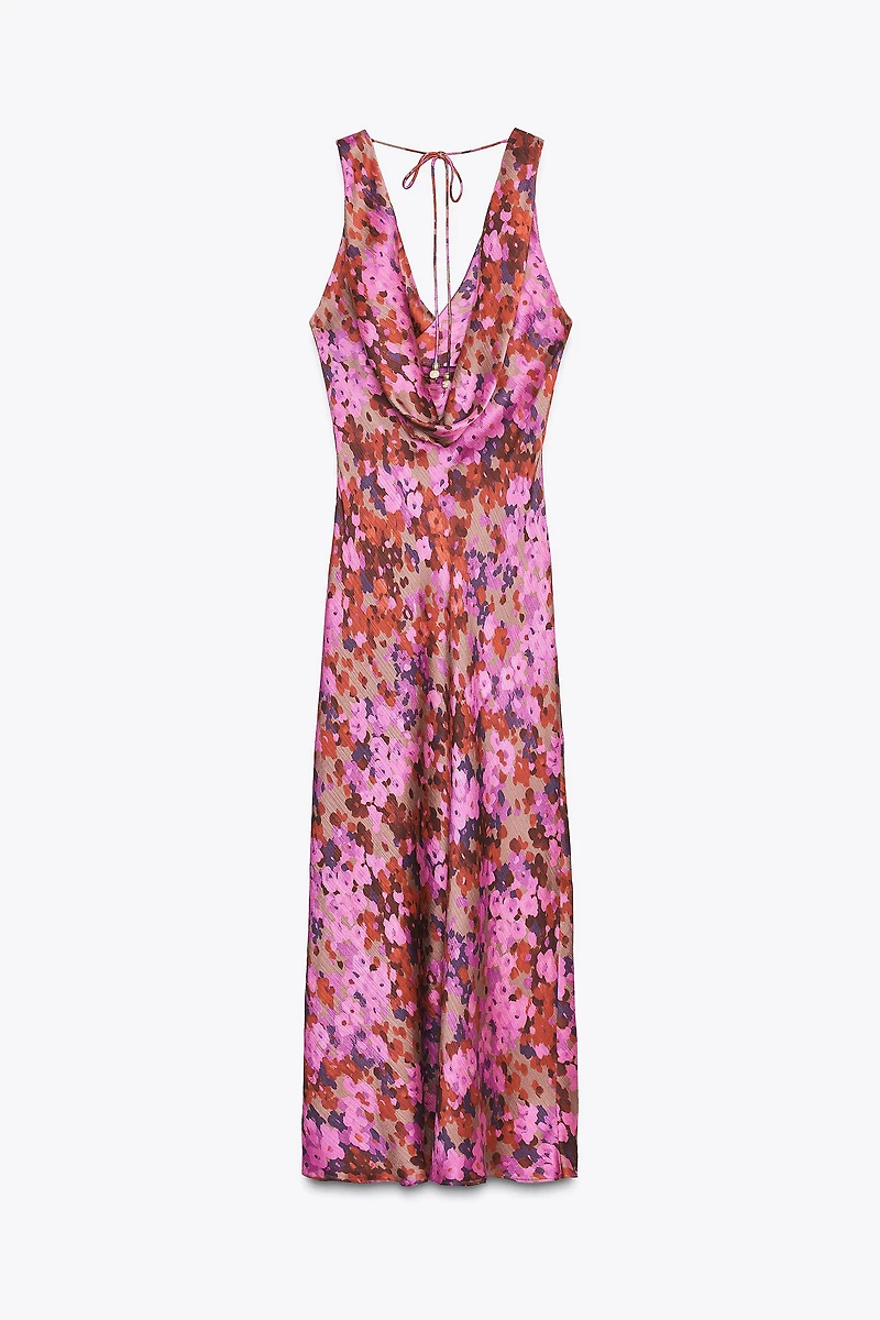 FLORAL PRINT MIDI DRESS