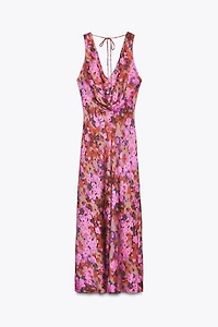 FLORAL PRINT MIDI DRESS