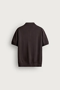 REGULAR FIT RIBBED KNIT POLO