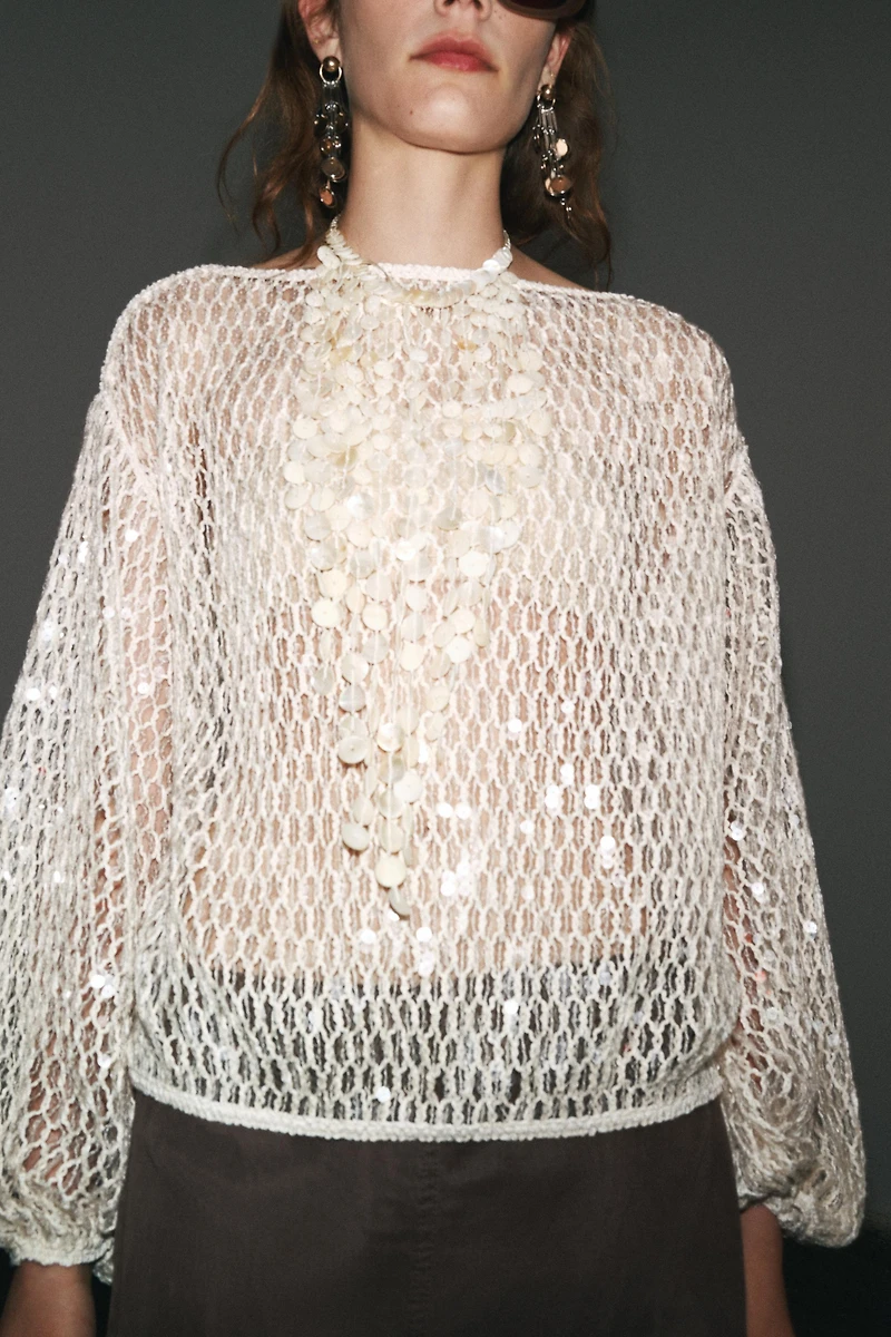 ZW COLLECTION SEQUIN TOP