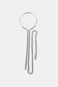 METAL FRINGE CHOKER NECKLACE