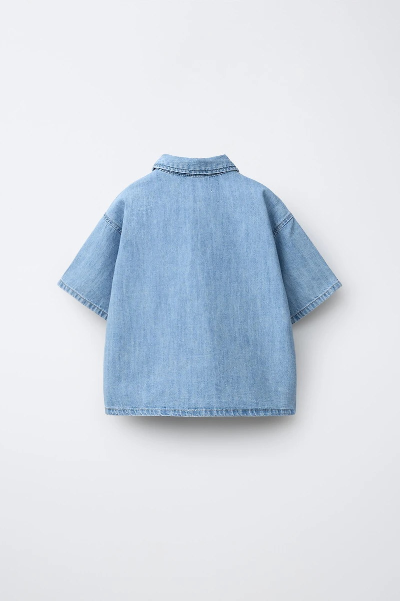 LABEL DENIM SHIRT