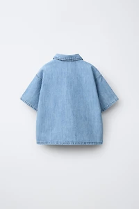 LABEL DENIM SHIRT