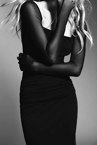 FLOWY COMBINATION DRESS