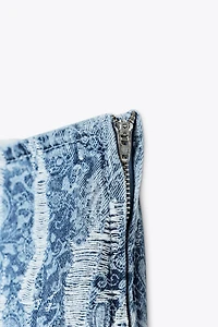 Z1975 DISTRESSED-EFFECT DENIM MINI SKIRT