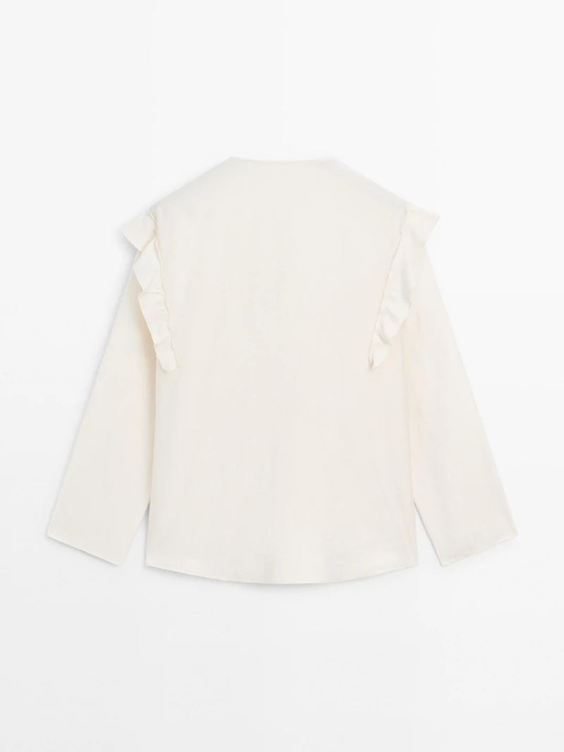 Blouse fluide à volants