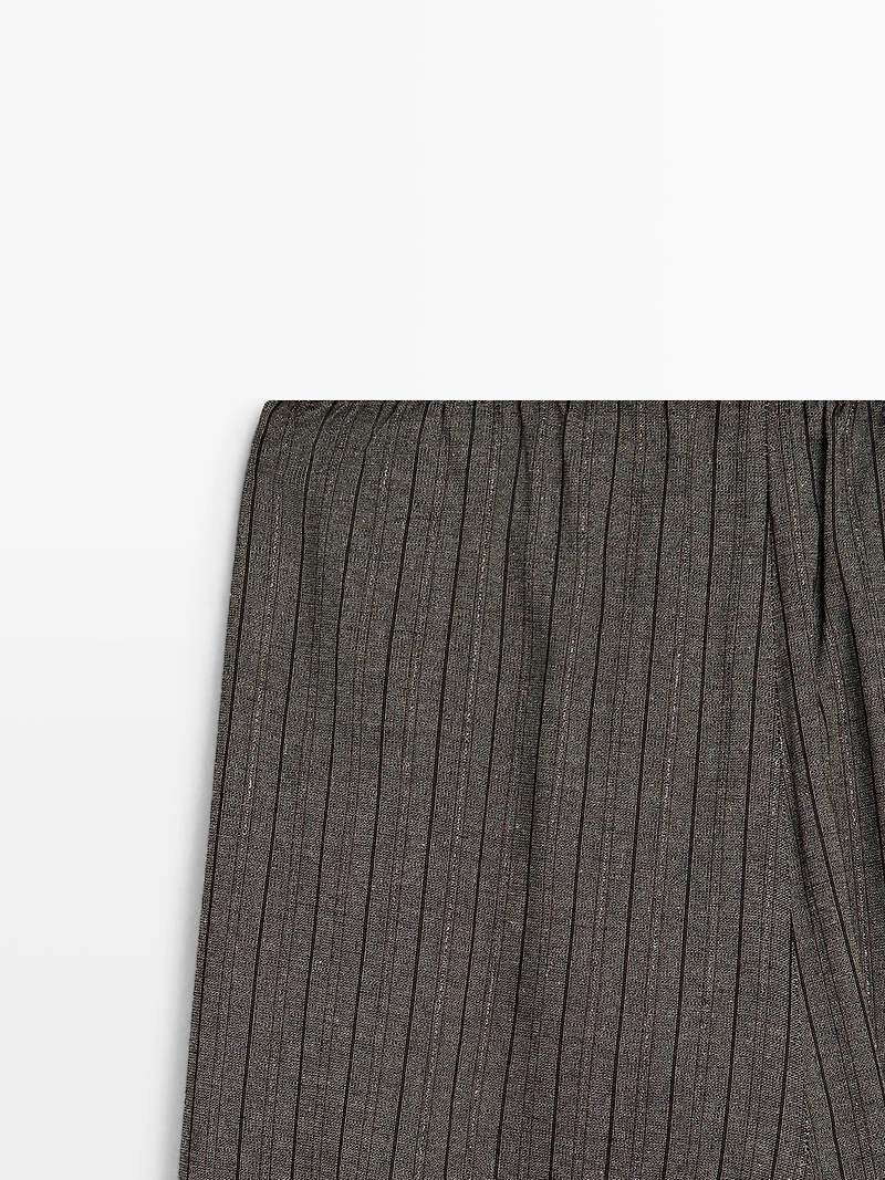 Striped flowing balloon pants