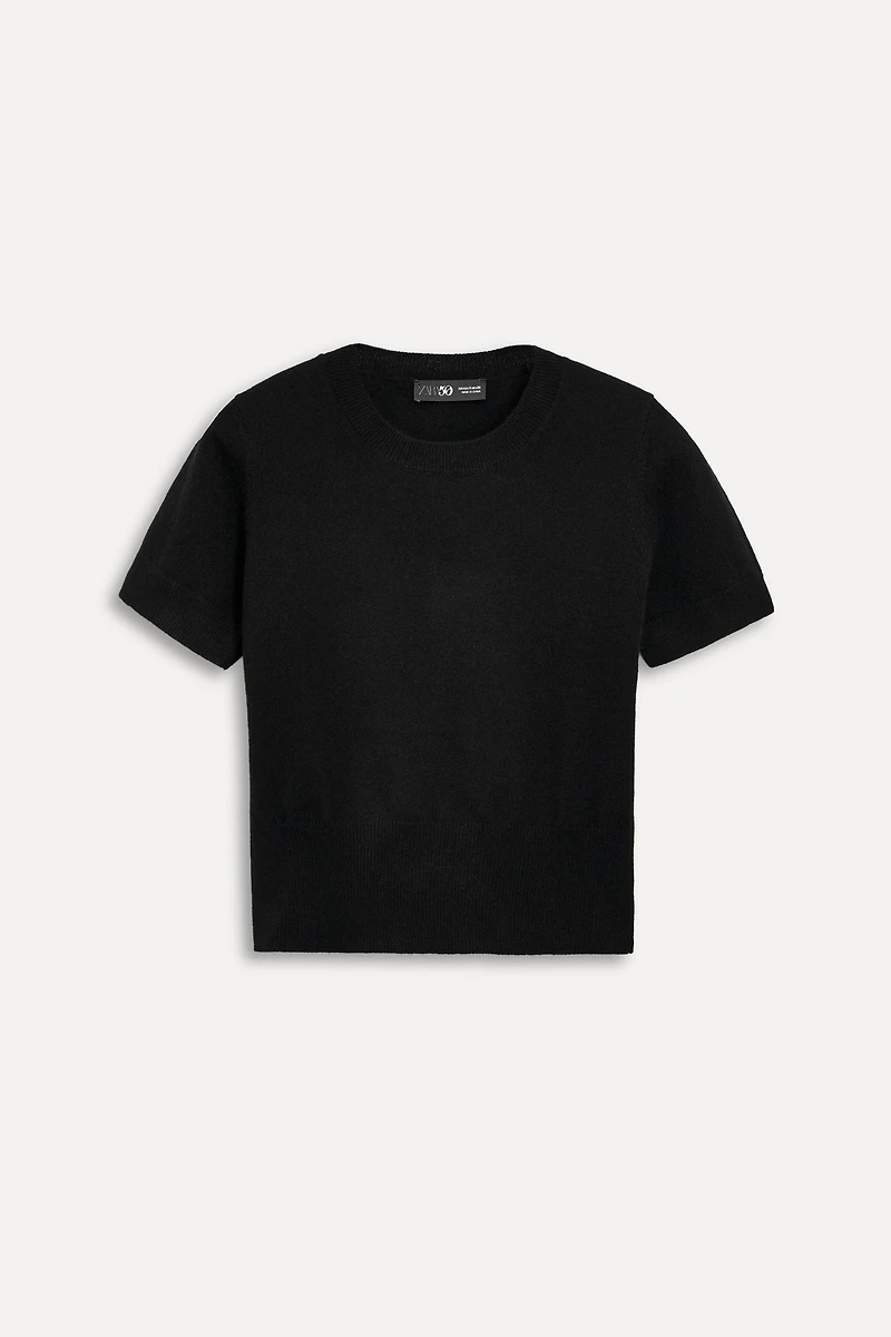 SHORT SLEEVE CASHMERE SWEATER 50TH ANNIVERSARY