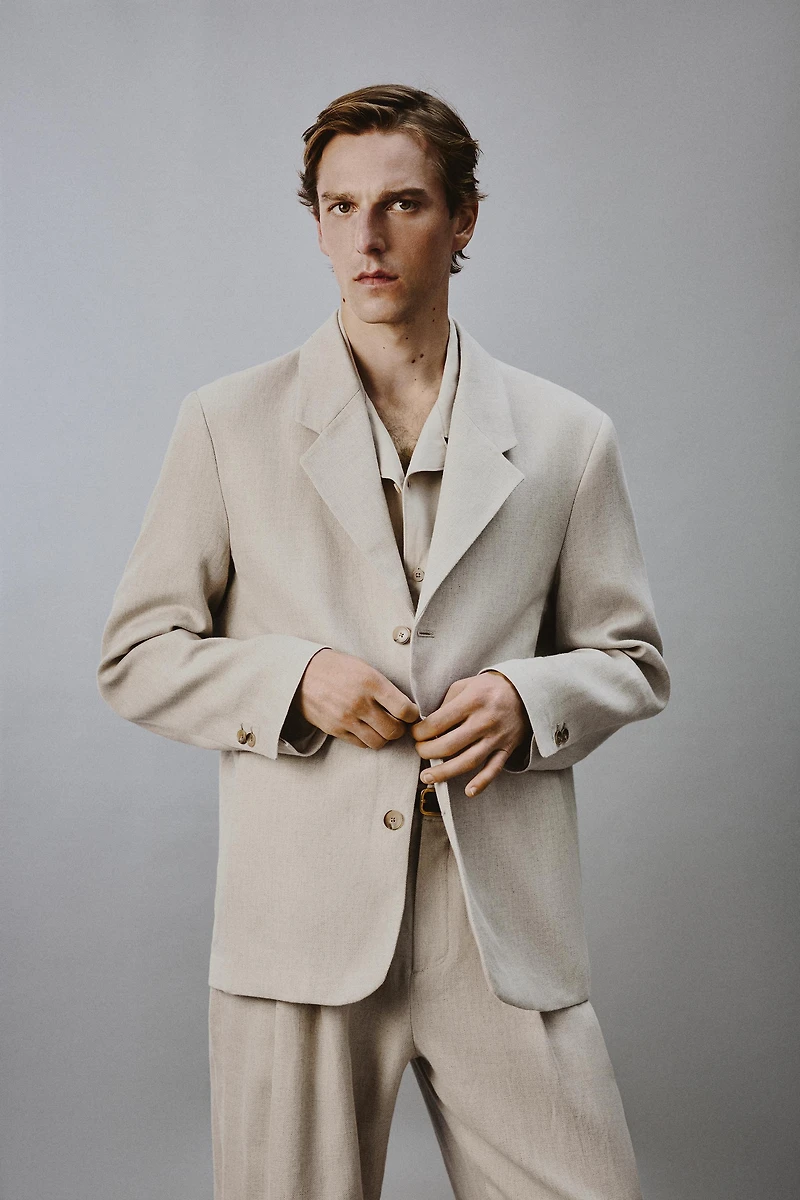 BLAZER RELAXED FIT COSTUME COTON-LIN
