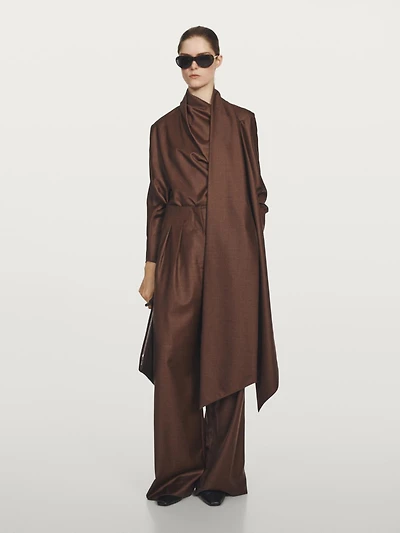 100% wool blouse with voluminous neck - STUDIO