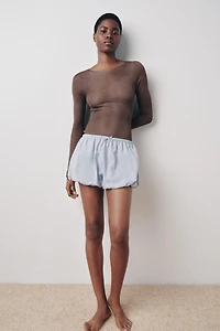 STRIPED CULOTTE SHORTS