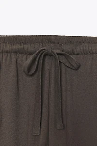 STRAIGHT LEG COTTON PANTS