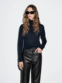 Nappa leather five-pocket trousers