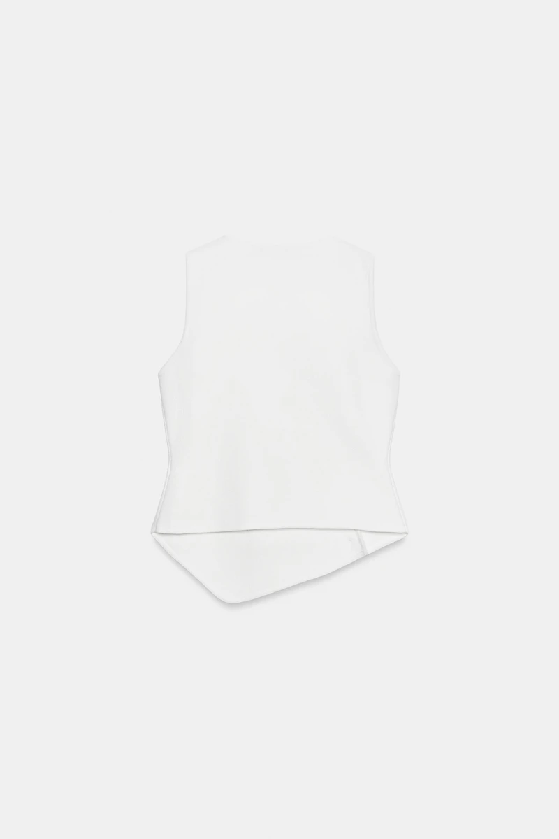 ASYMMETRIC CLOSURE KNIT TOP