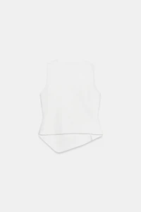 ASYMMETRIC CLOSURE KNIT TOP