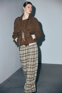 PLAID VOLUME PANTS ZW COLLECTION