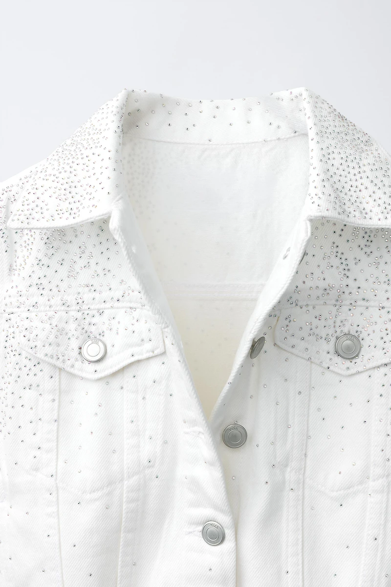RHINESTONE DENIM VEST