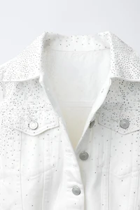 RHINESTONE DENIM VEST