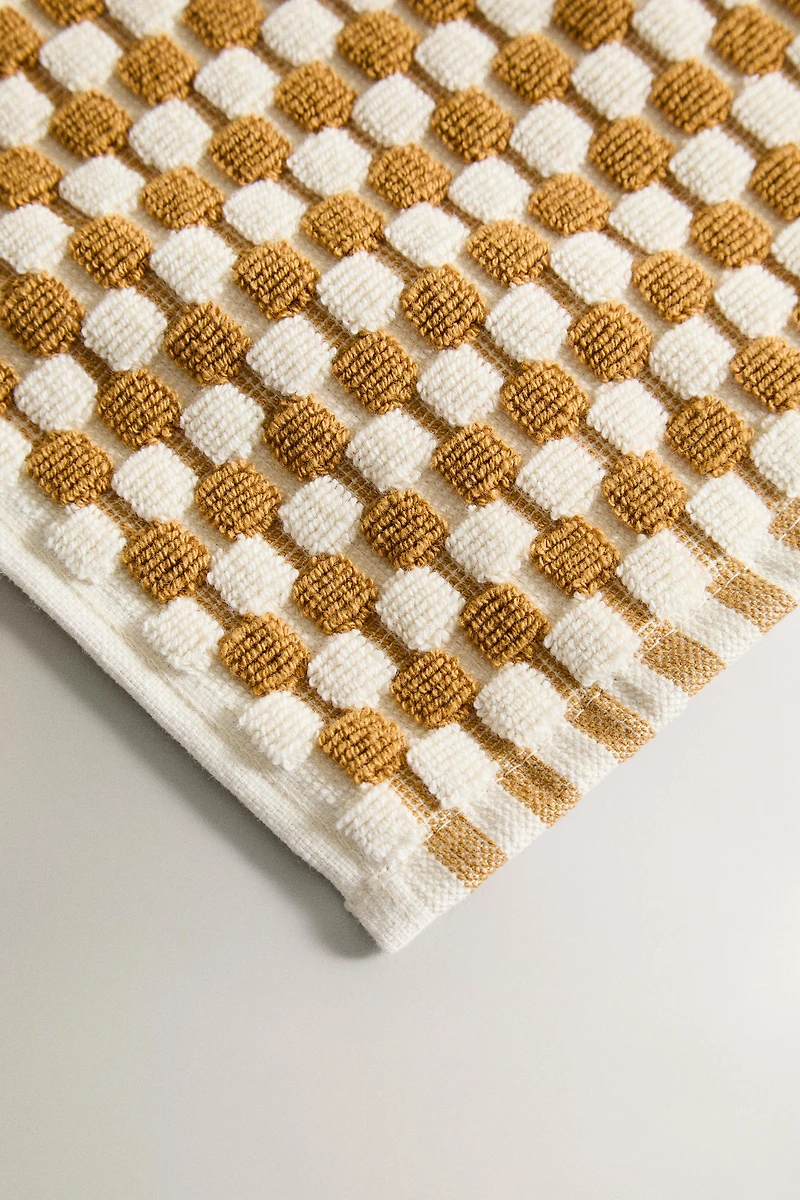 SERVIETTE DE BAIN COTON TEXTURÉE