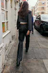 CONTRAST STITCHING SHORT JACKET