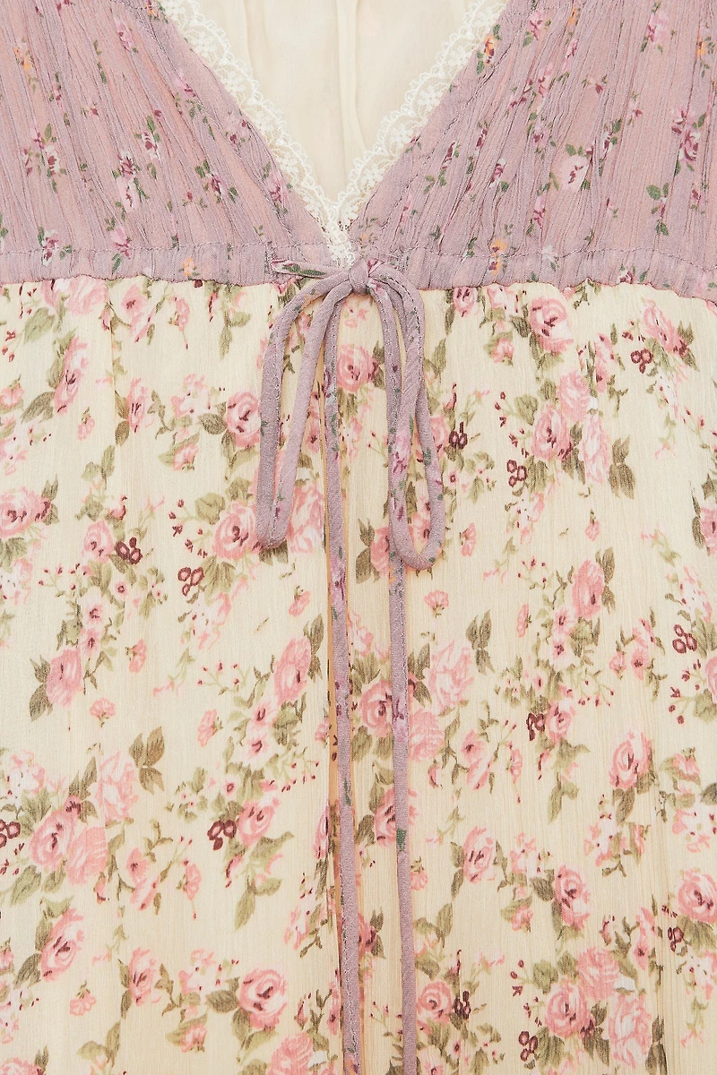 PATCHWORK FLORAL DRESS