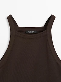 Cotton blend halter top