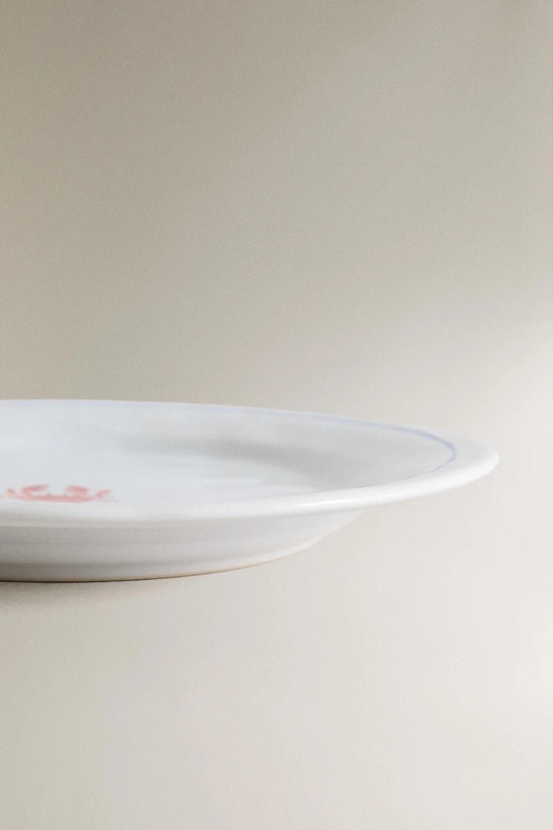 CRAB STONEWARE DESSERT PLATE