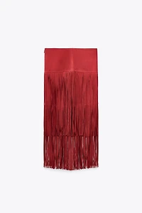 LIMITED EDITION SUEDE FRINGE SKIRT