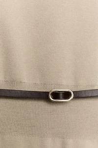 BELTED KNIT TOP