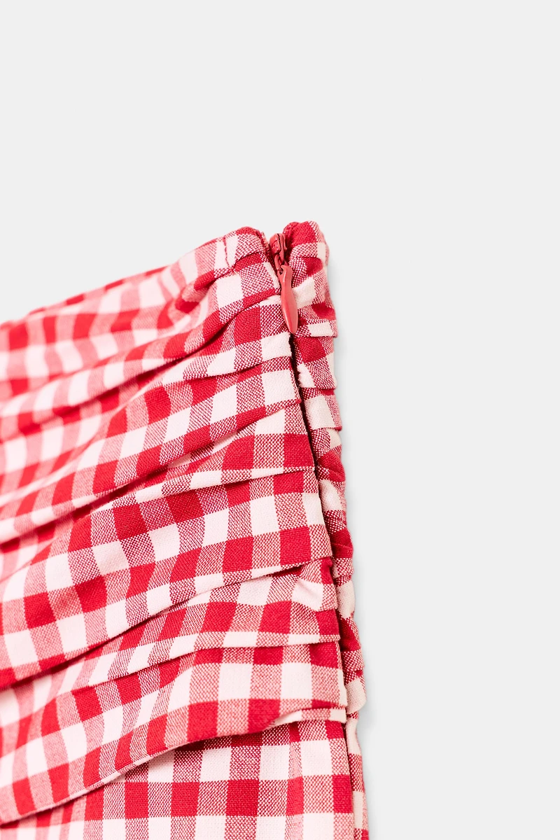 GINGHAM CAPRI PANTS