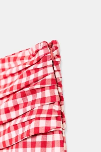 GINGHAM CAPRI PANTS