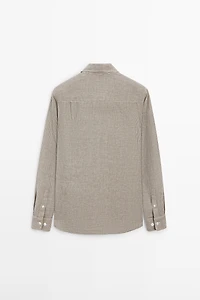 100% linen regular fit check shirt