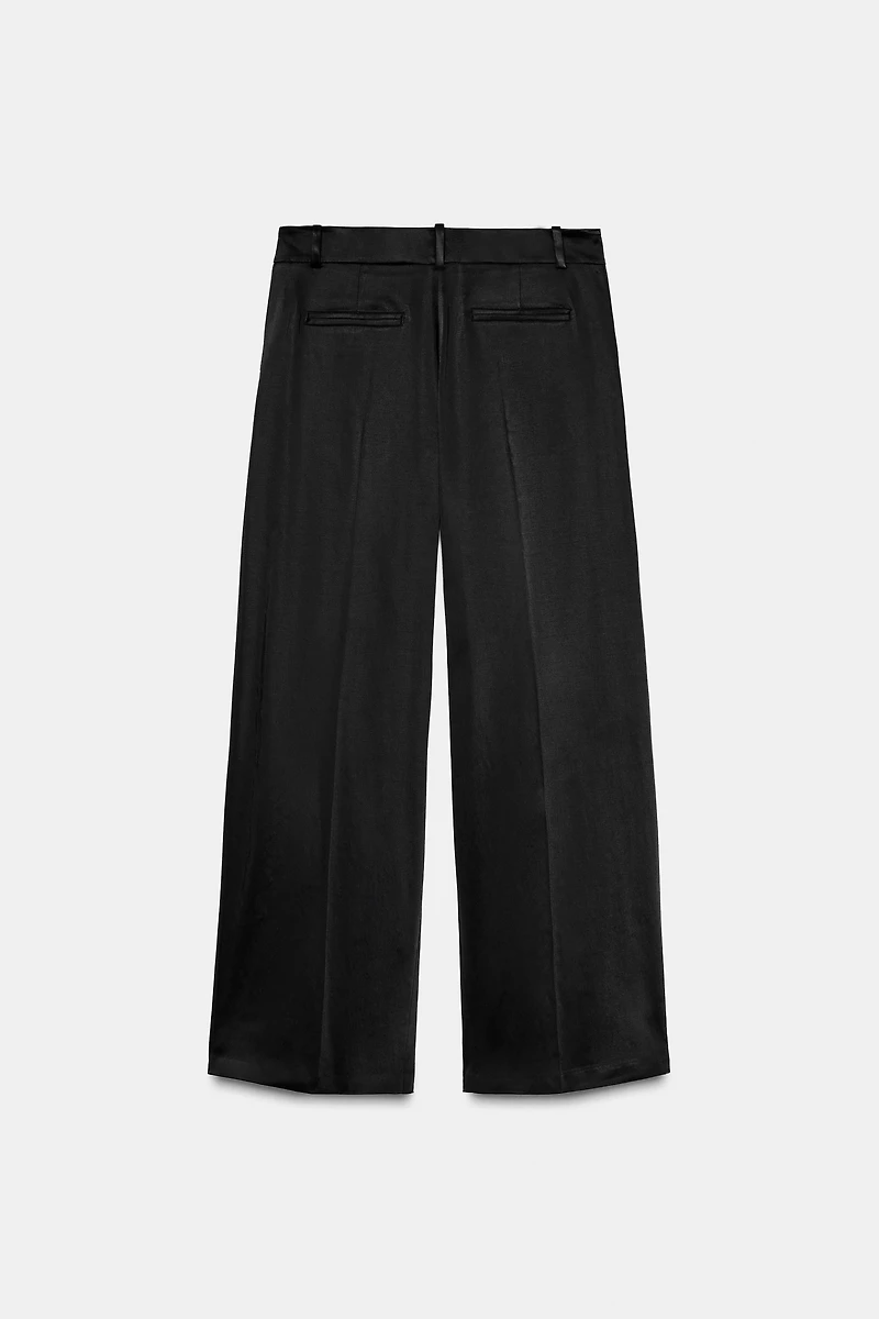 SATIN PLEATED PANTS ZW COLLECTION