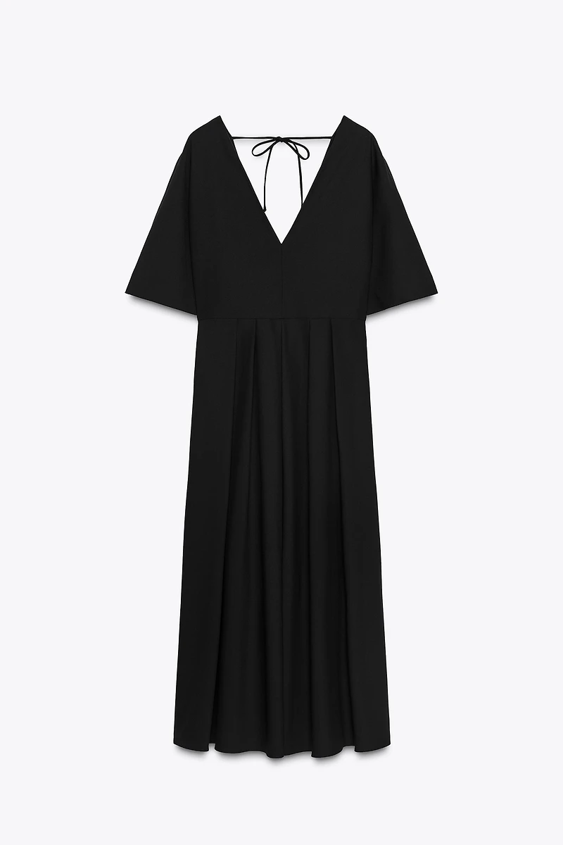 V-NECK MIDI DRESS ZW COLLECTION