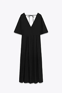 V-NECK MIDI DRESS ZW COLLECTION