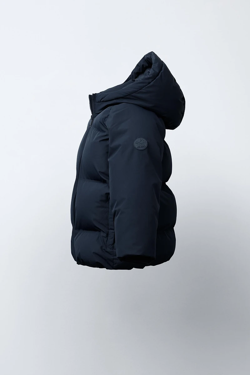 BLOUSON MATELASSÉ À CAPUCHE DÉPERLANT