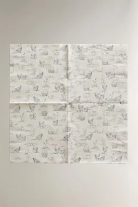 LOT SERVIETTES PAPIER IMPRIMÉ (LOT DE 20)