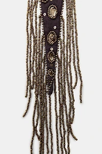 BEADED FRINGE SCARF