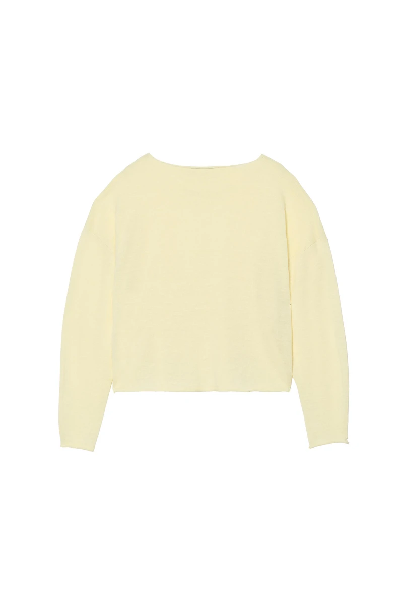 PULL COURT EN LIN ET LAINE