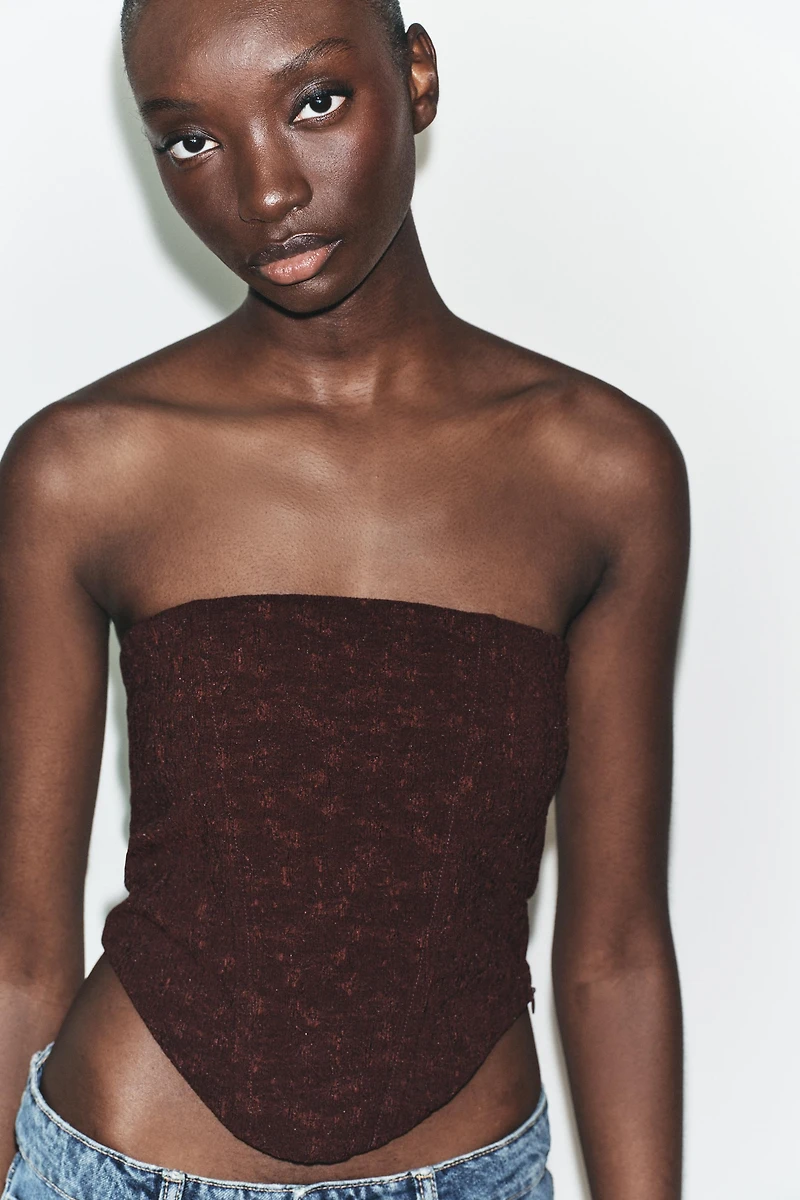 TEXTURED CORSET TOP