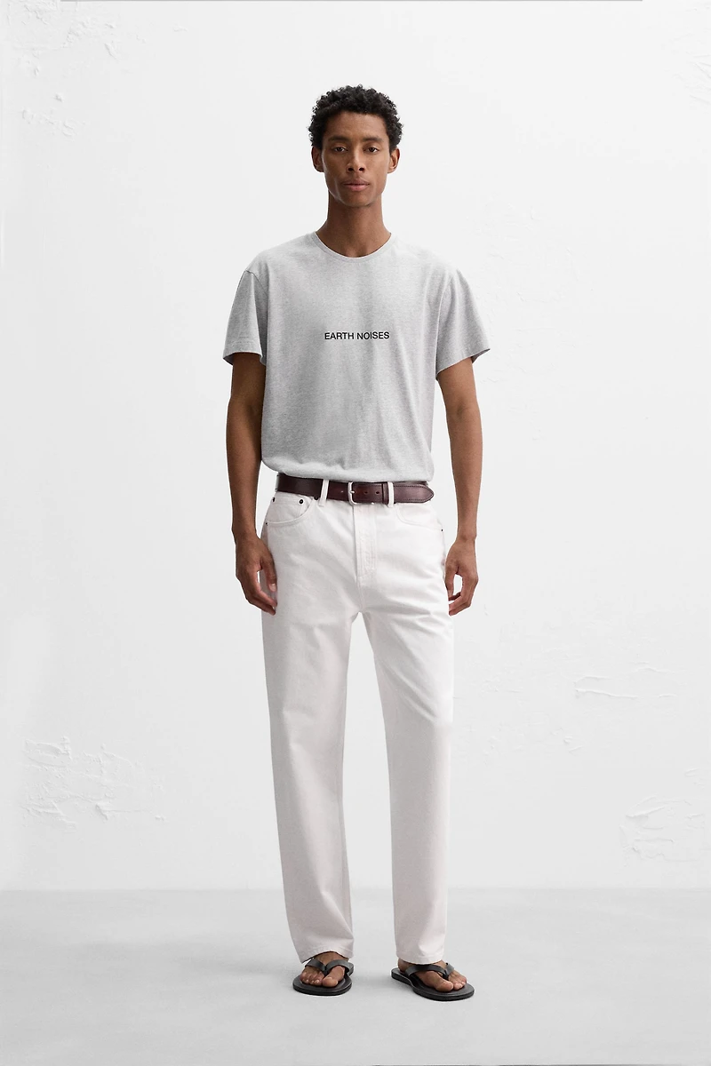 SLIM FIT TEXT T-SHIRT
