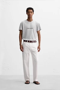 SLIM FIT TEXT T-SHIRT