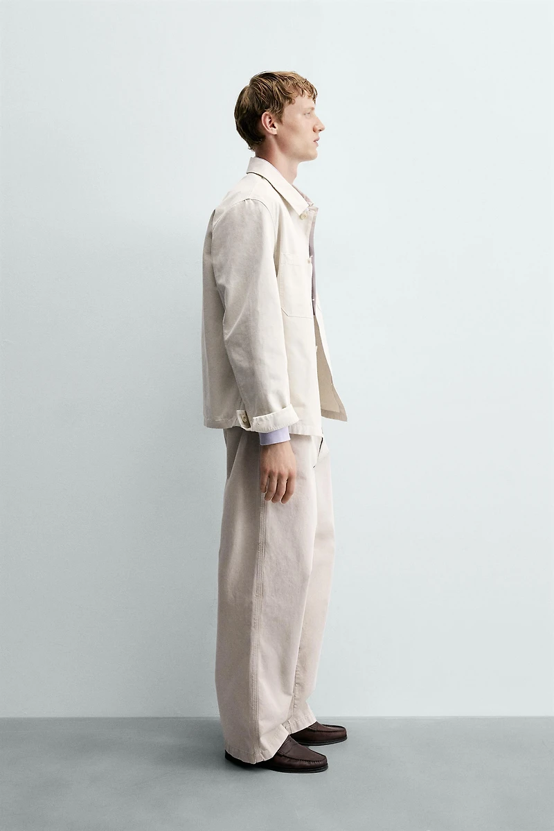 VINTAGE WASH EFFECT STRAIGHT FIT CHINO PANTS