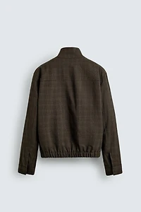 VESTE COURTE À CARREAUX