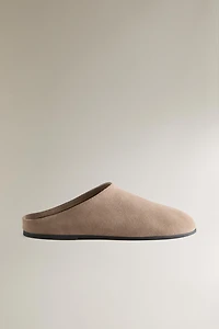 MINIMAL LEATHER MULE CLOG SLIPPERS