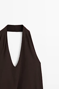 Top encolure américaine bas élastique coton