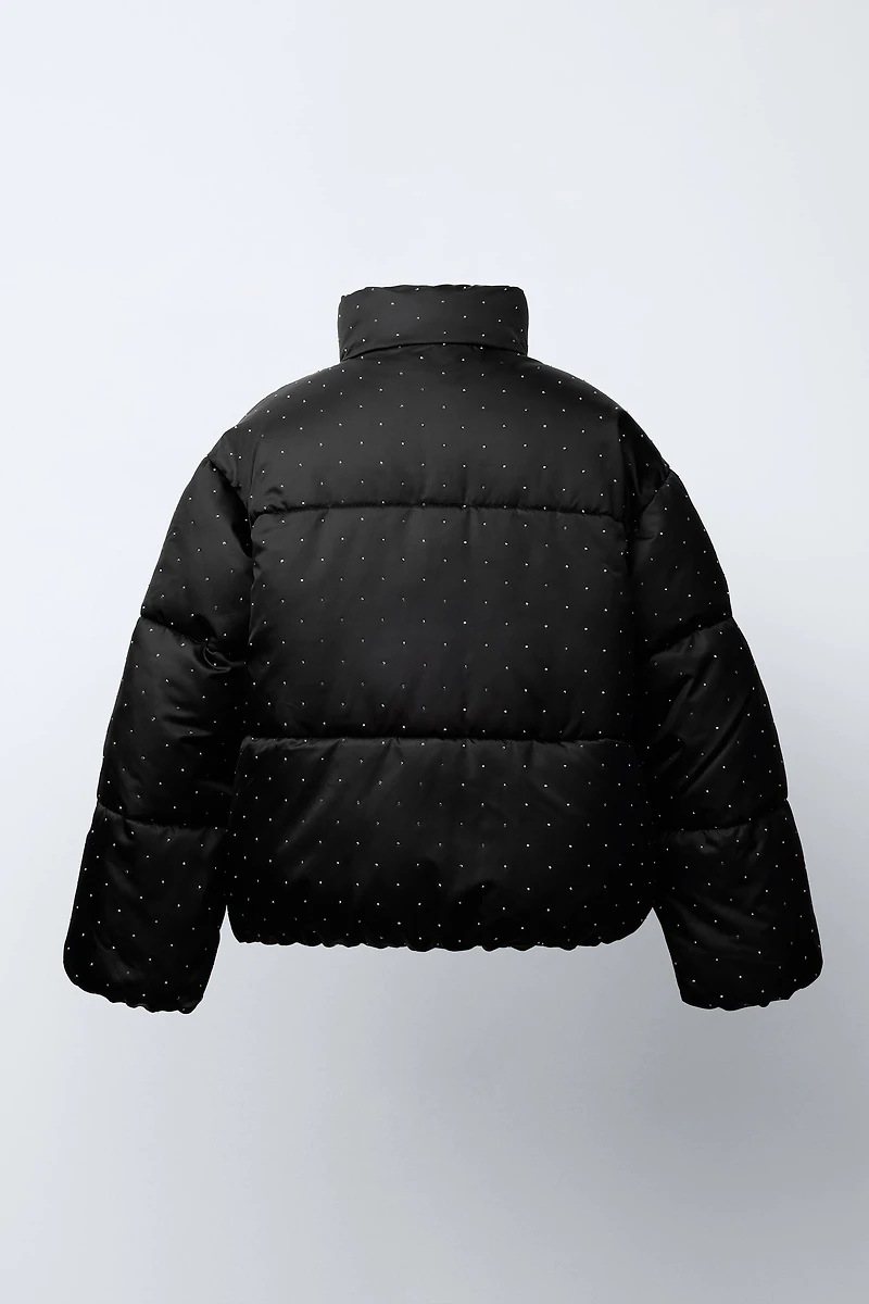 RHINESTONE PUFFER JACKET