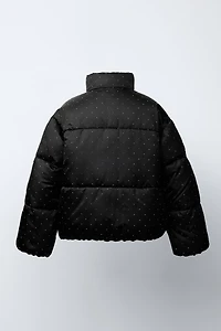 RHINESTONE PUFFER JACKET